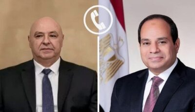 الرئيس السيسي يهنئ جوزيف عون على توليه منصب رئيس لبنان