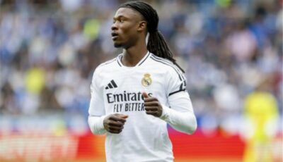 كامافينجا يسجل هدف ريال مدريد الأول أمام ديبورتيفو ألافيس