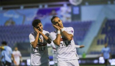 ناصر منسي يسجل هدف الزمالك الثاني أمام حرس الحدود