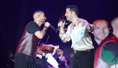 «ارقص يا حبيبي».. دويتو عالمي يجمع أحمد سعد والمطرب اليوناني «Konstantinos» في دبي|صور