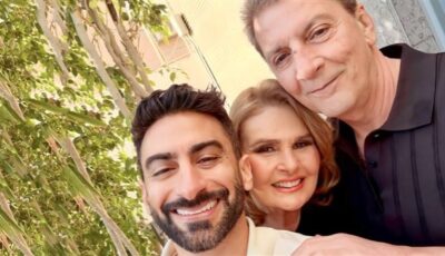 يسرا وزوجها ضيفا أنس بوخش