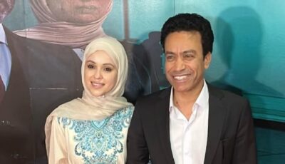 زوجة سامح حسين تدعمه في العرض الخاص لفيلم استنساخ