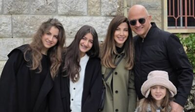 مع زوجها وبناتها.. نانسي عجرم تحتفل بعيد الشعانين