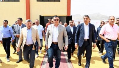 وزير الإسكان ومحافظ السويس يتفقدان مشروع رافع مياه السخنة